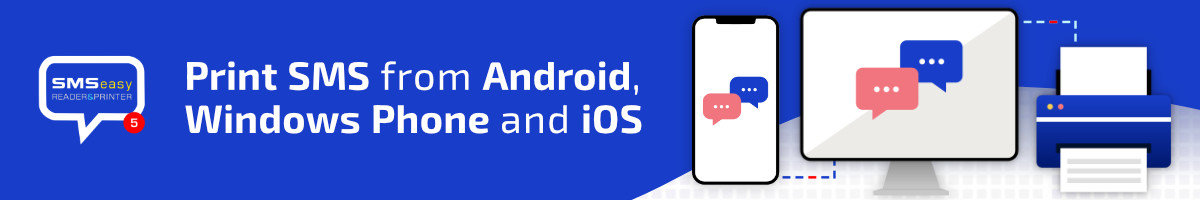 Print SMS from Android, Windows Phone, iOS